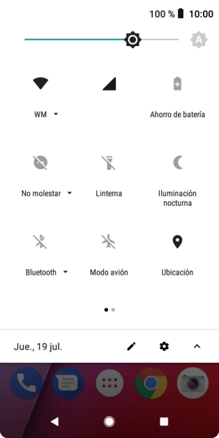 Pulsa Modo avión para activar o desactivar la función.