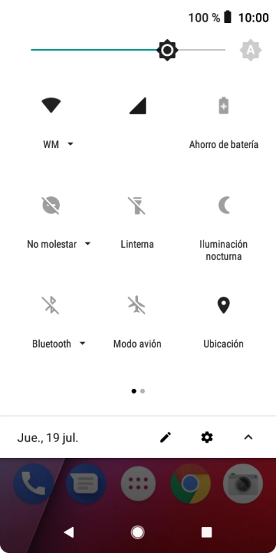 Pulsa Modo avión para activar o desactivar la función.