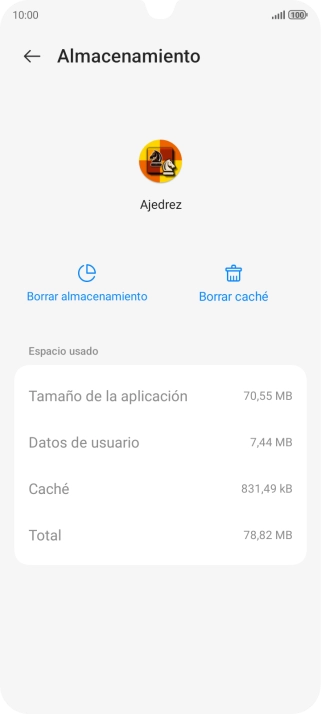 Pulsa Borrar caché.