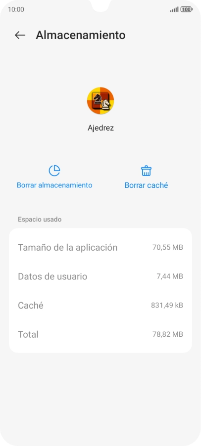 Pulsa Borrar caché.