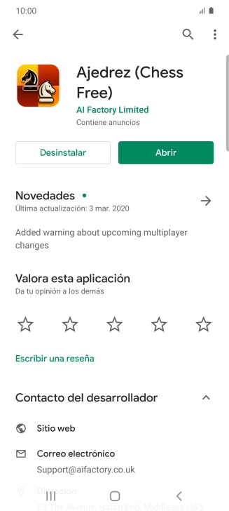 Pulsa Desinstalar.