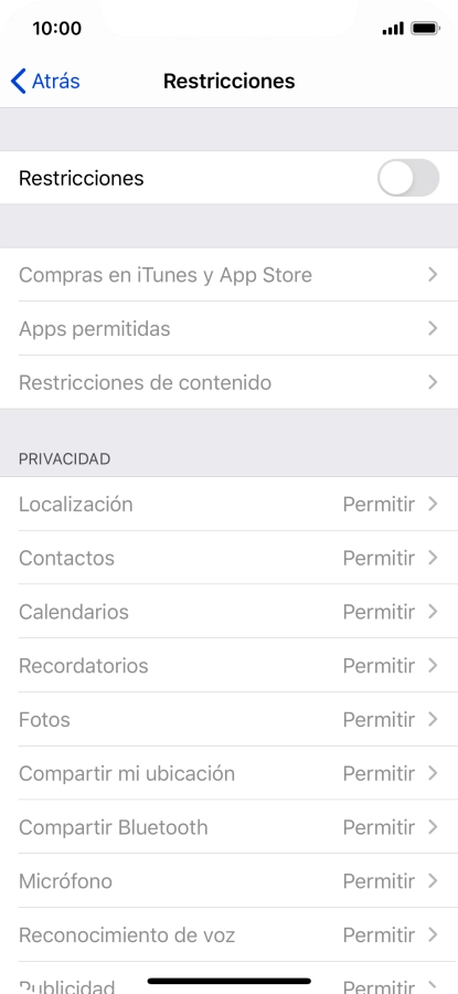 Pulsa el indicador junto a 