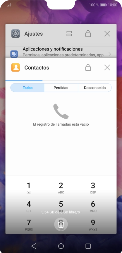 Para cerrar una sola aplicación en ejecución, desliza el dedo hacia la derecha sobre la aplicación deseada.