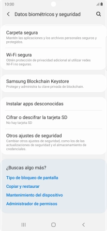 Pulsa Otros ajustes de seguridad.