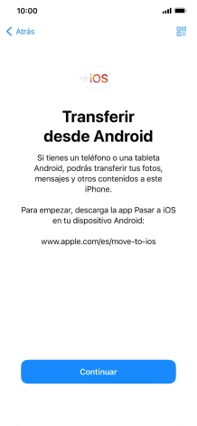 Para transferir contenido a tu teléfono, tienes que haber instalado la app 