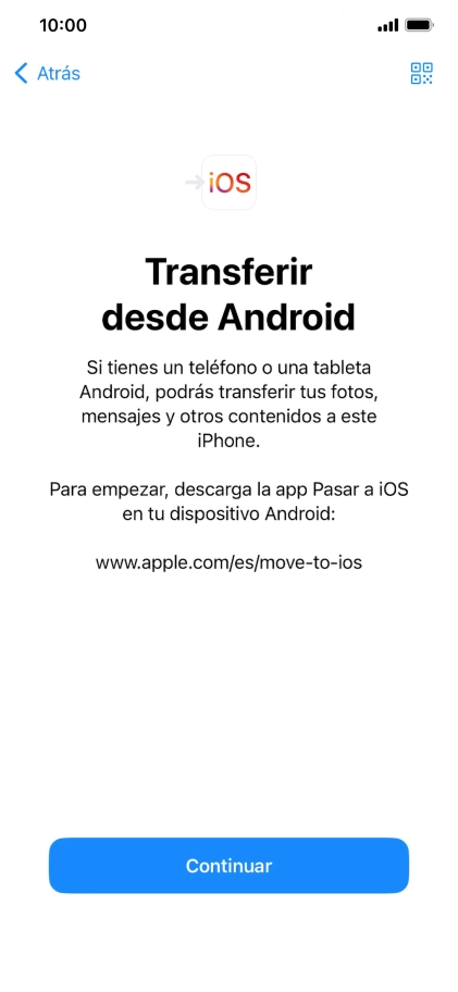 Para transferir contenido a tu teléfono, tienes que haber instalado la app 