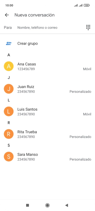 Pulsa en el campo junto a 