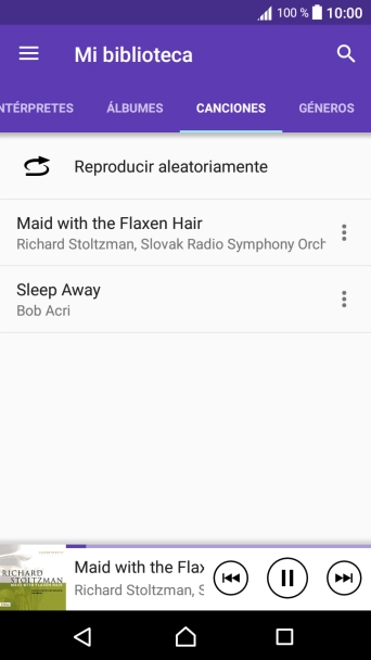 Pulsa el título de la canción.