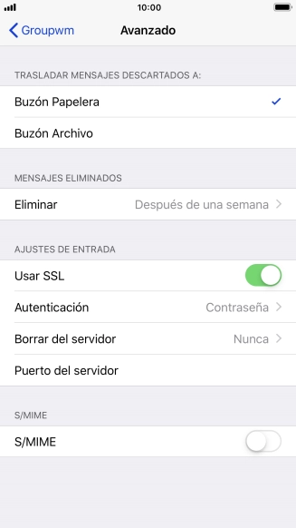 Pulsa el indicador junto a 