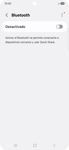 Pulsa el indicador para activar la función.