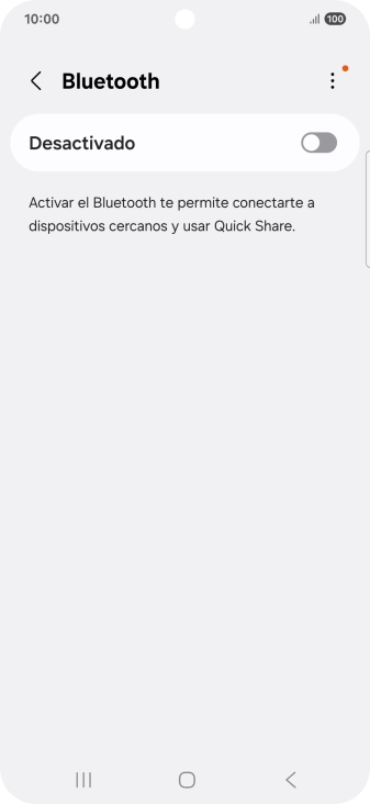 Pulsa el indicador para activar la función.