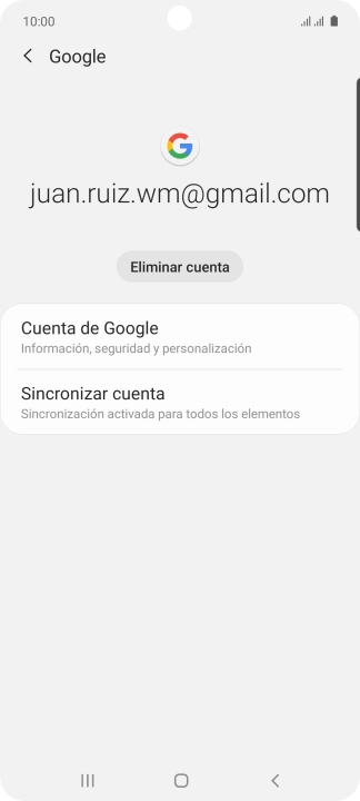 Pulsa Sincronizar cuenta.