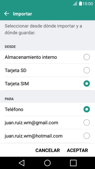 Pulsa Teléfono.