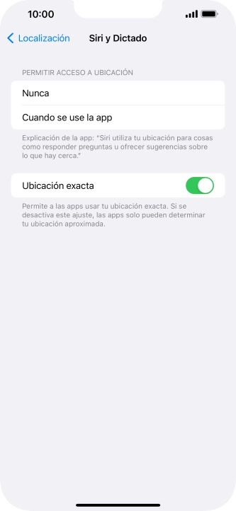 Pulsa el ajuste deseado para activar o desactivar la función.