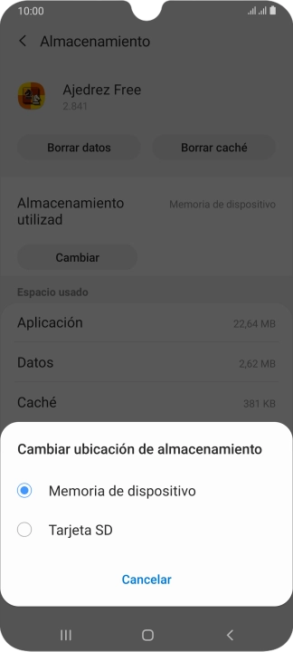 Pulsa el nombre de la tarjeta de memoria.