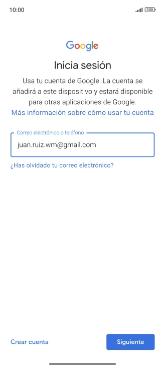 Pulsa Siguiente.