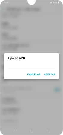 Introduce default y pulsa ACEPTAR.