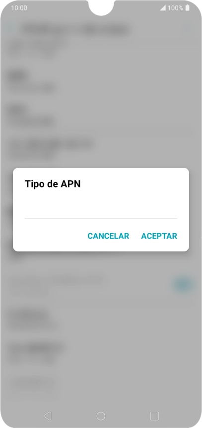 Introduce default y pulsa ACEPTAR.