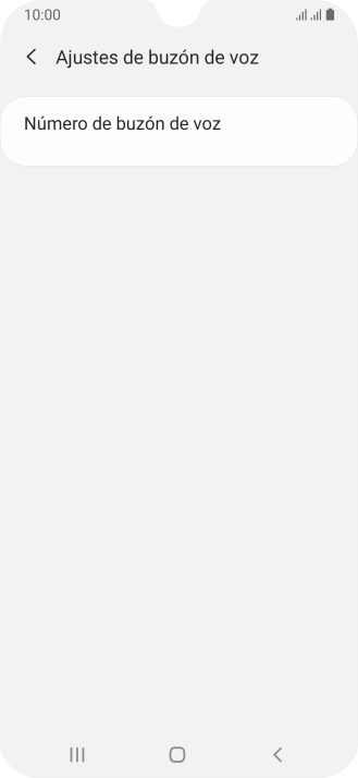 Pulsa Número de buzón de voz.