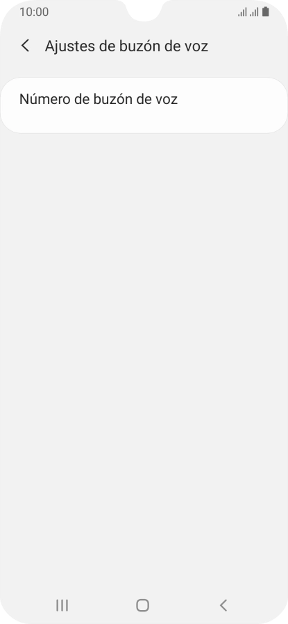 Pulsa Número de buzón de voz.