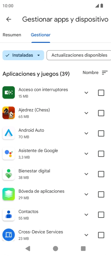 Pulsa la app deseada.
