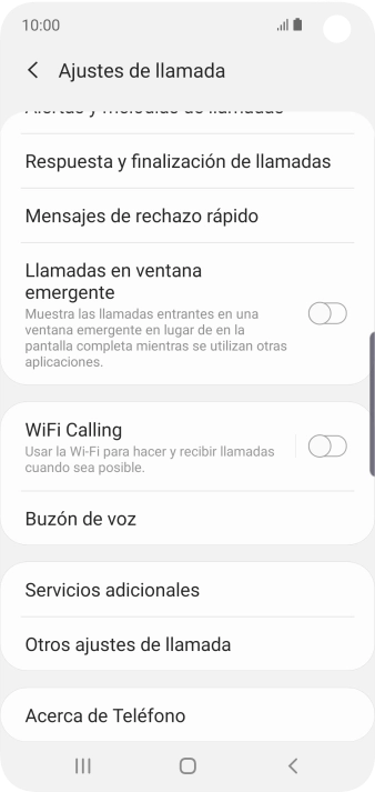 Pulsa Buzón de voz.