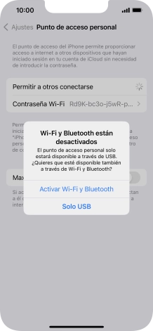 Si el wifi está desactivado, pulsa Activar Wi-Fi y Bluetooth.