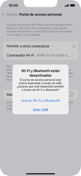 Si el wifi está desactivado, pulsa Activar Wi-Fi y Bluetooth.