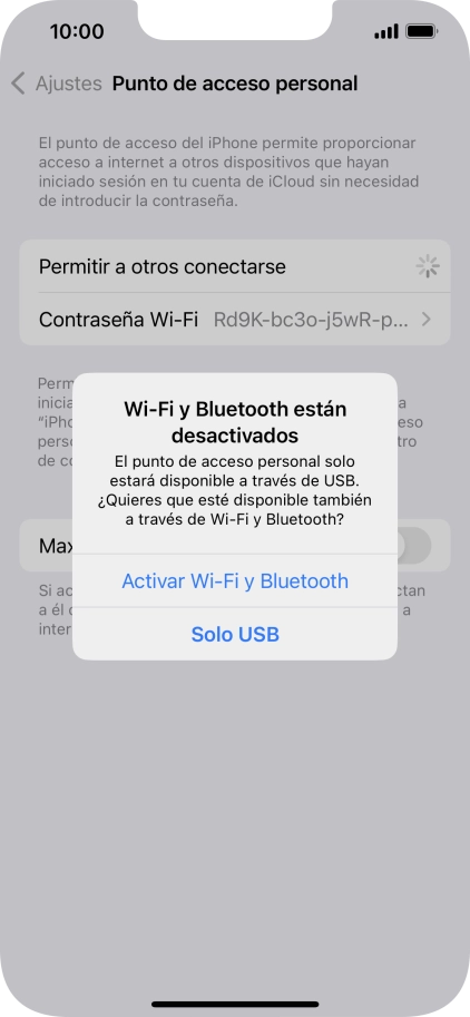 Si el wifi está desactivado, pulsa Activar Wi-Fi y Bluetooth.