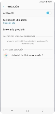 Pulsa Método de ubicación.