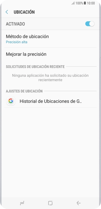 Pulsa Método de ubicación.