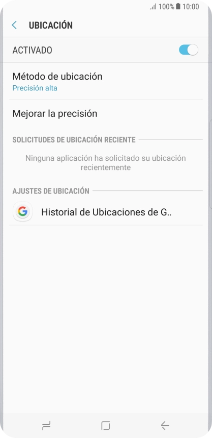 Pulsa Método de ubicación.
