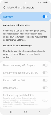 Pulsa la tecla de inicio para terminar y regresar a la pantalla de inicio.