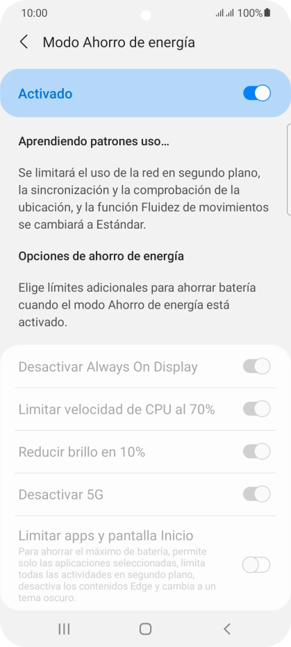 Pulsa la tecla de inicio para terminar y regresar a la pantalla de inicio.