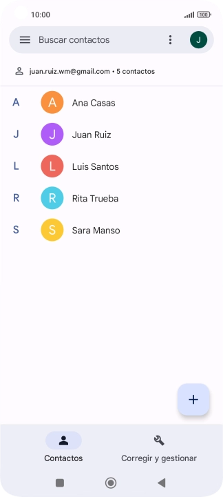 Pulsa el contacto deseado.