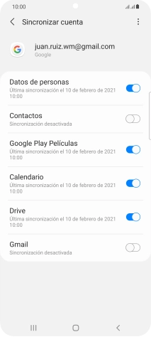 Pulsa el indicador junto a 