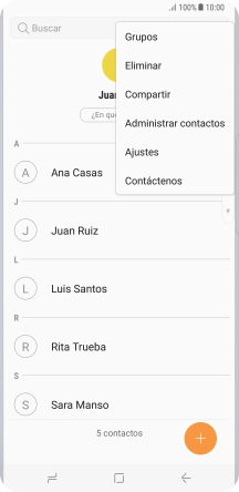 Pulsa Administrar contactos.