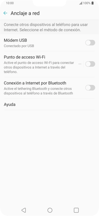 Pulsa Punto de acceso Wi-Fi.