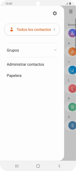 Pulsa Administrar contactos.
