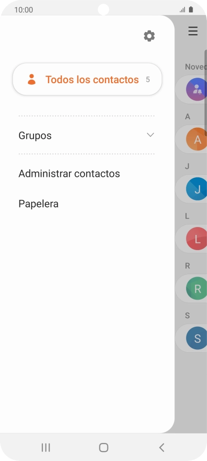 Pulsa Administrar contactos.