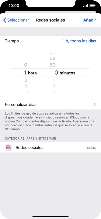 Pulsa Personalizar días.