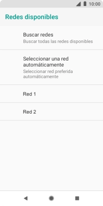 Si quieres seleccionar la red de forma automática, pulsa Seleccionar una red automáticamente.