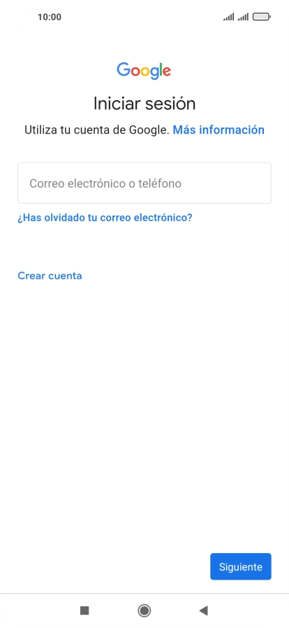 Si no tienes una cuenta de Google, pulsa Crear cuenta y sigue las indicaciones de la pantalla para ver cómo crear una cuenta nueva.