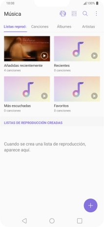 Pulsa una categoría y desplázate al archivo de música deseado.