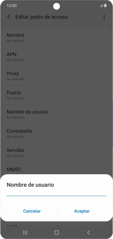 Introduce wap@wap y pulsa Aceptar.