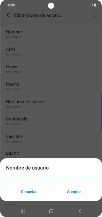 Introduce wap@wap y pulsa Aceptar.