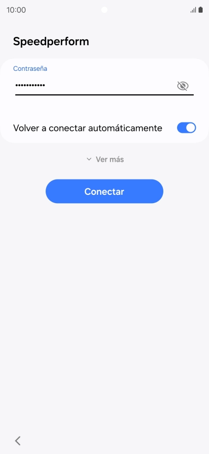 Introduce la contraseña de la red wifi y pulsa Conectar.