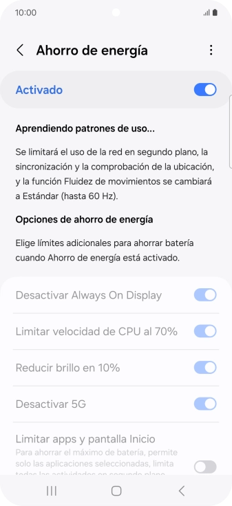 Pulsa la tecla de inicio para terminar y regresar a la pantalla de inicio.