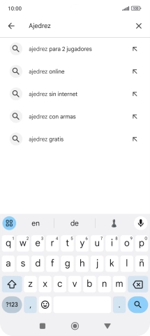 Introduce el nombre del tema o de la app y pulsa el icono de búsqueda.