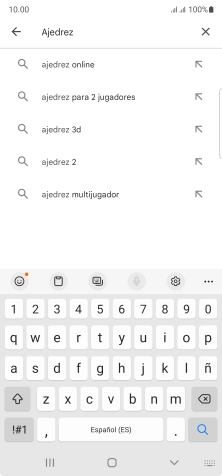 Introduce el nombre del tema o de la app y pulsa el icono de búsqueda.